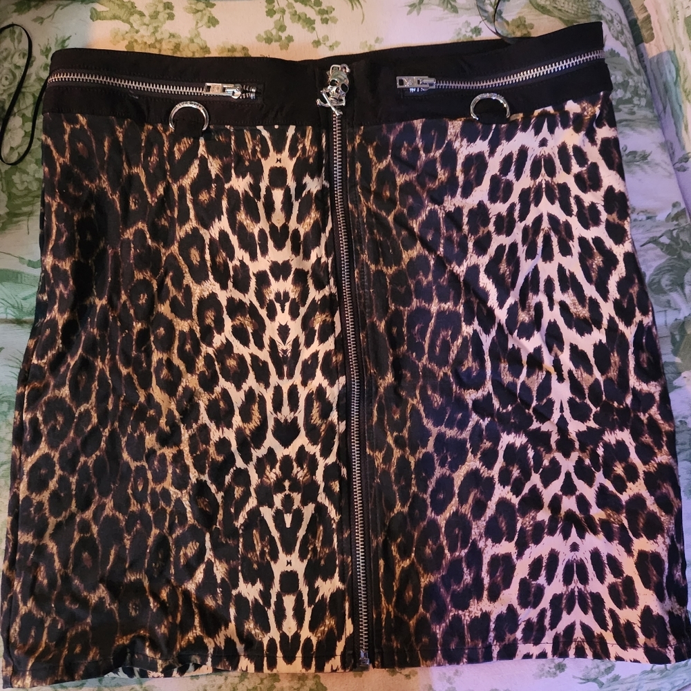 Killstar leopard print skirt